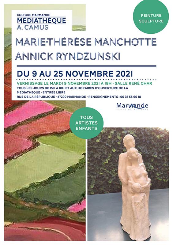 Expositions de Marie-Thérèse Manchotte & Annick Ryndzunski